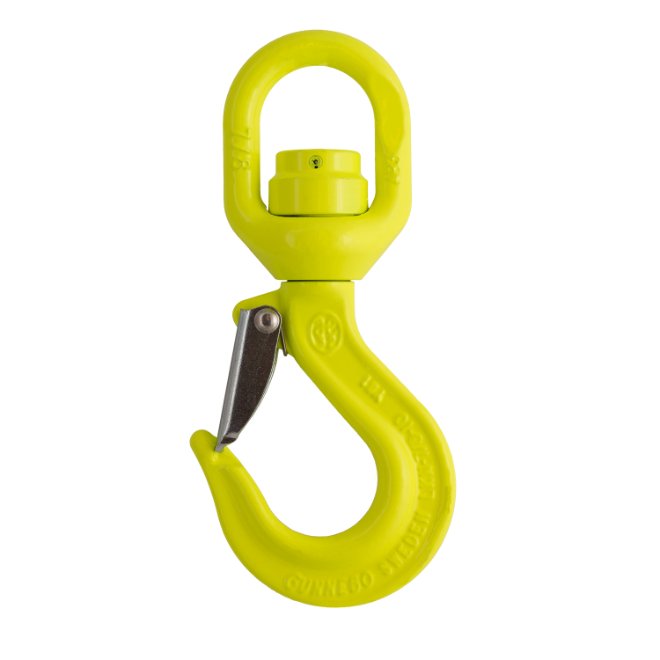 Swivel safety hook with ball-bearing LKNK